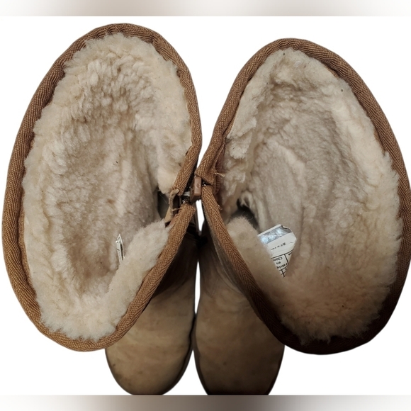 UGG Women's Winter Tall Chestnut Suede Side Zip Boots Size 6 - Picture 4 of 8